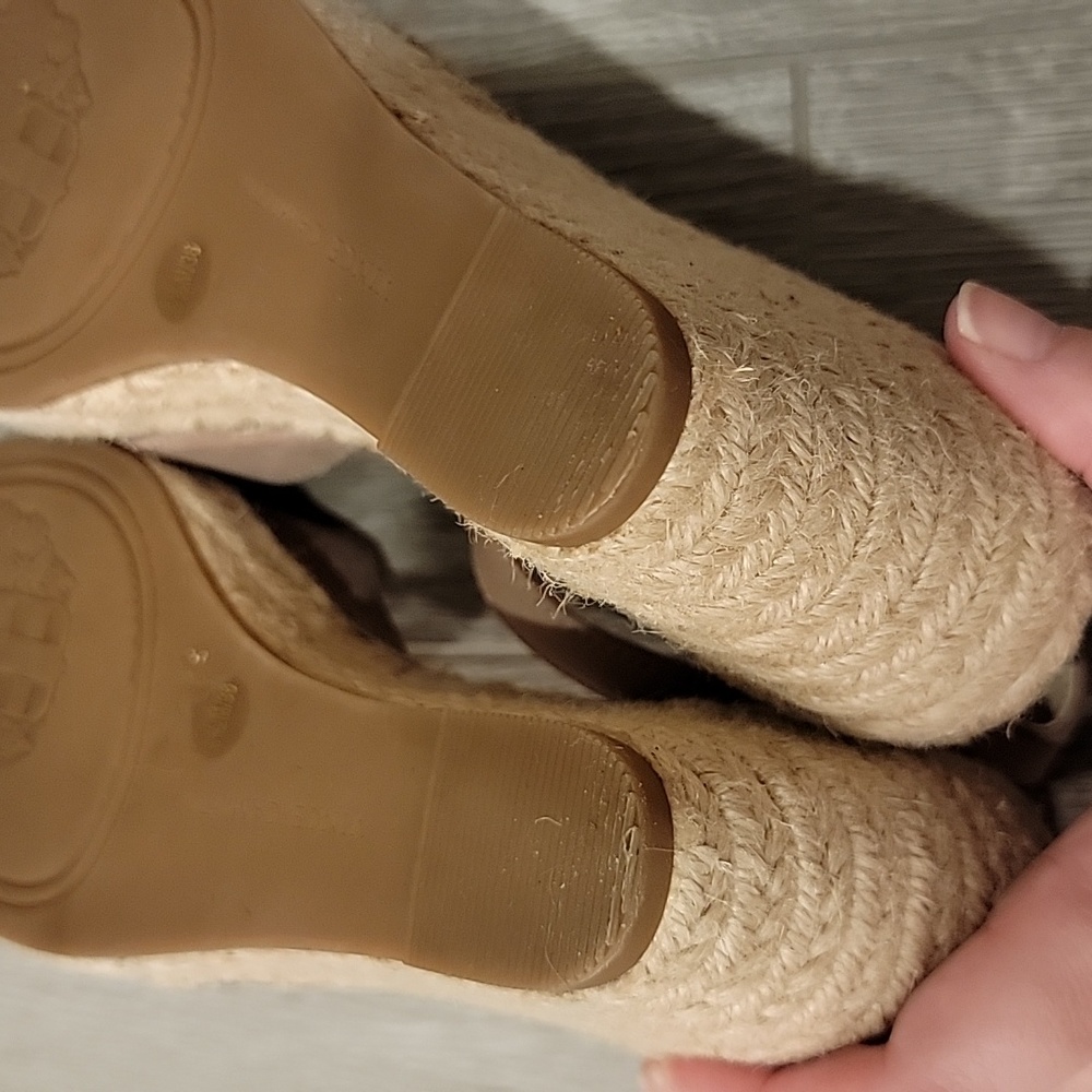 Vince Camuto Meehan Espadrille Wedge Sandals Taupe Size 5.5 - Picture 8 of 10